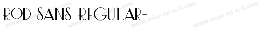 Rod Sans Regular字体转换